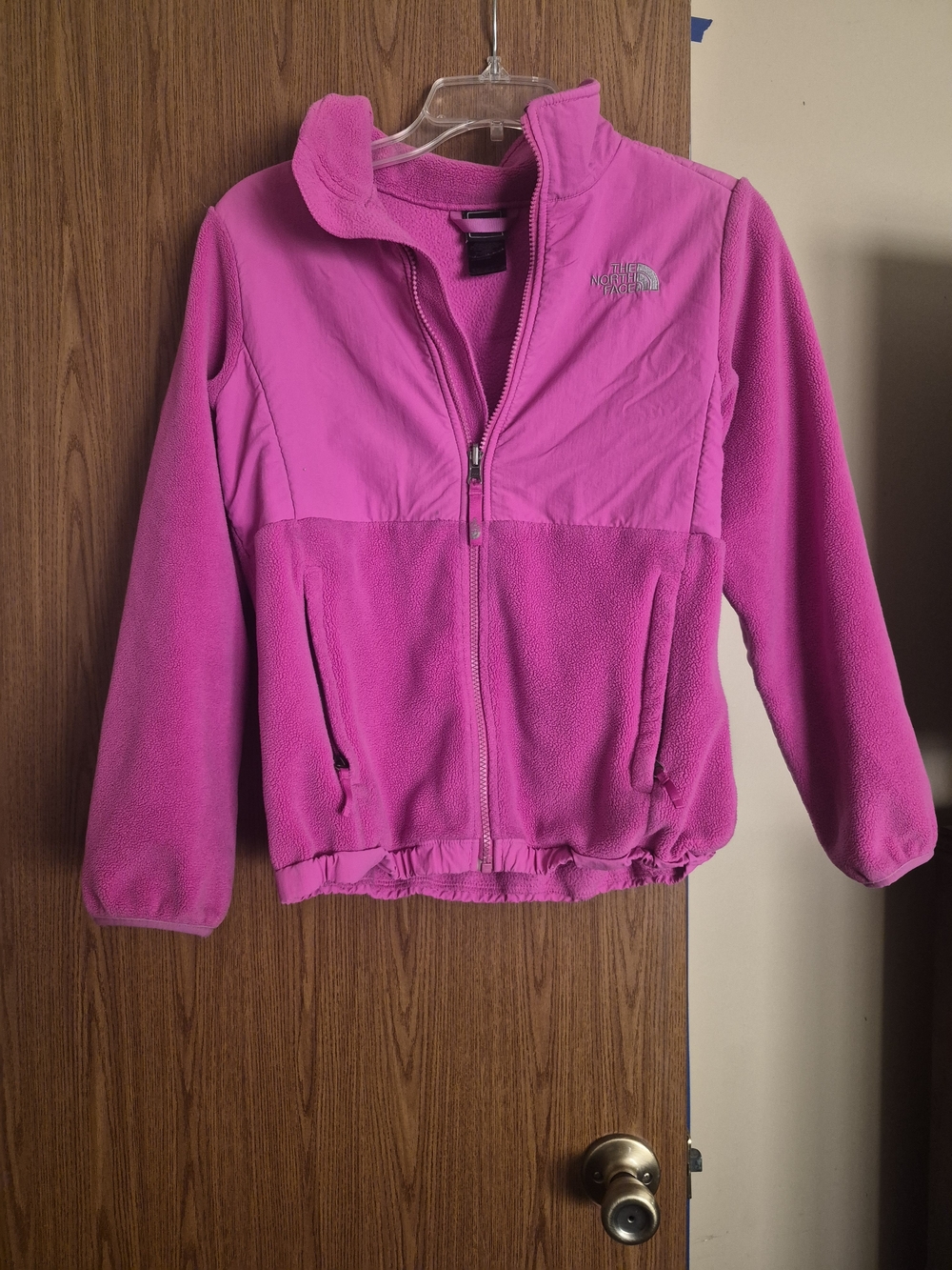 The North Face Girls' Hot Pink Fleece Puffer Jacket